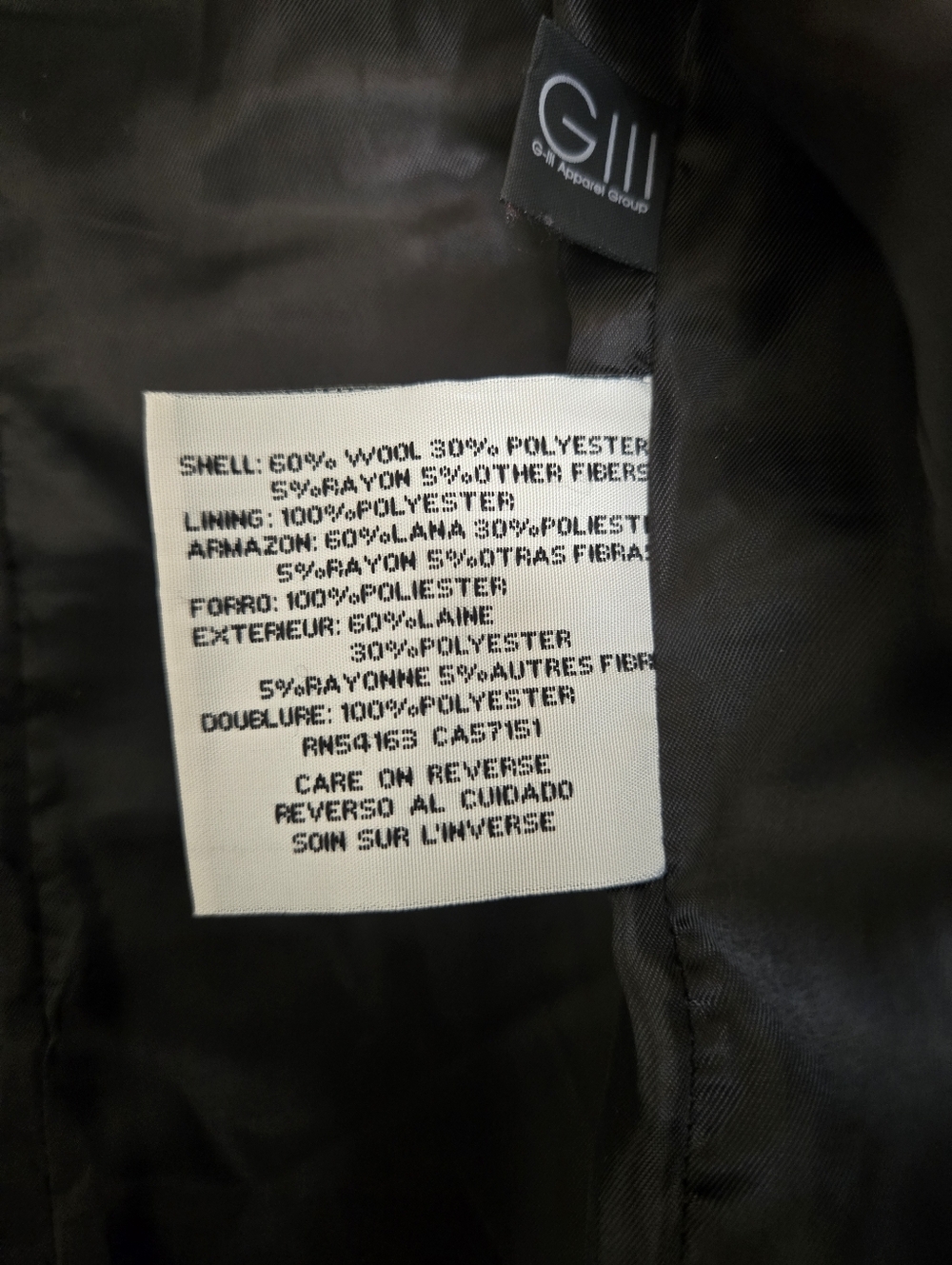 Kenneth Cole Black Wool Blend Peacoat Midi Coat Buckle Detail - Picture 6 of 8
